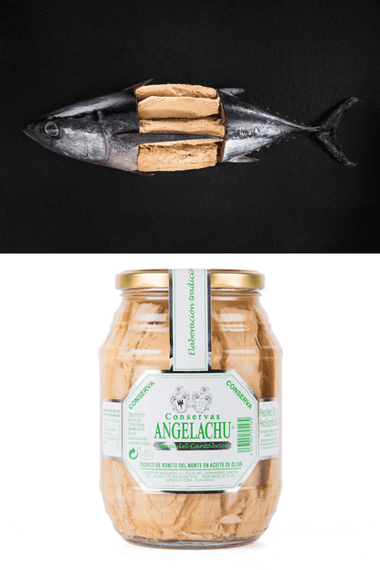 Angelachu Hvítur Túnfiskur í ólífuolíu - 900 gr. - Sante.is