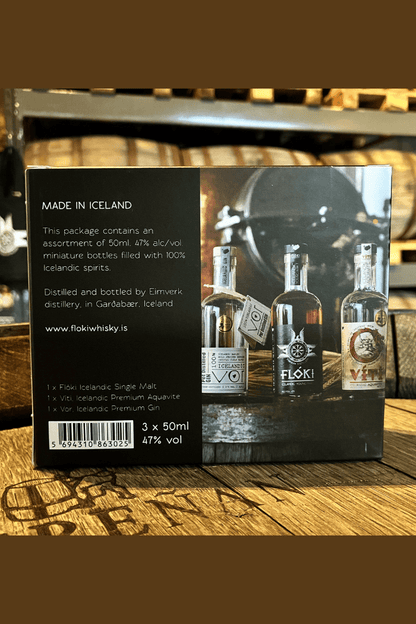 Flóki Single Malt Viskí, Vor Gin & Víti Brennivín / 3 x 50 ml - Sante.is
