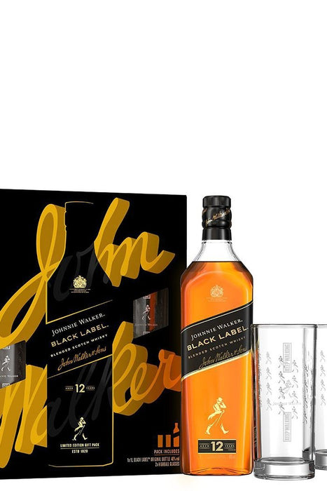 Johnnie Walker Black Label í gjafakassa með glösum - Sante.is (7370359734337)