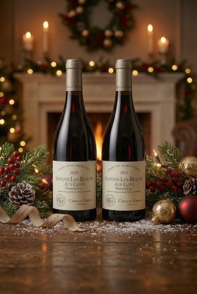 Tvenna í gjafakassa: '20 & '22 Camille Giroud Savigny - Les - Beaune 1er Cru Aux Clous - Sante.is